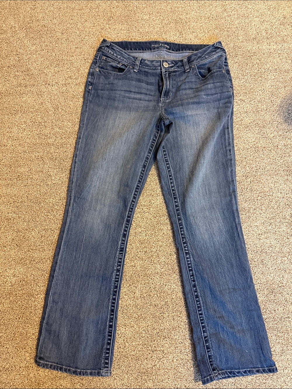 Maurices Women's Blue Straight-Leg Jeans